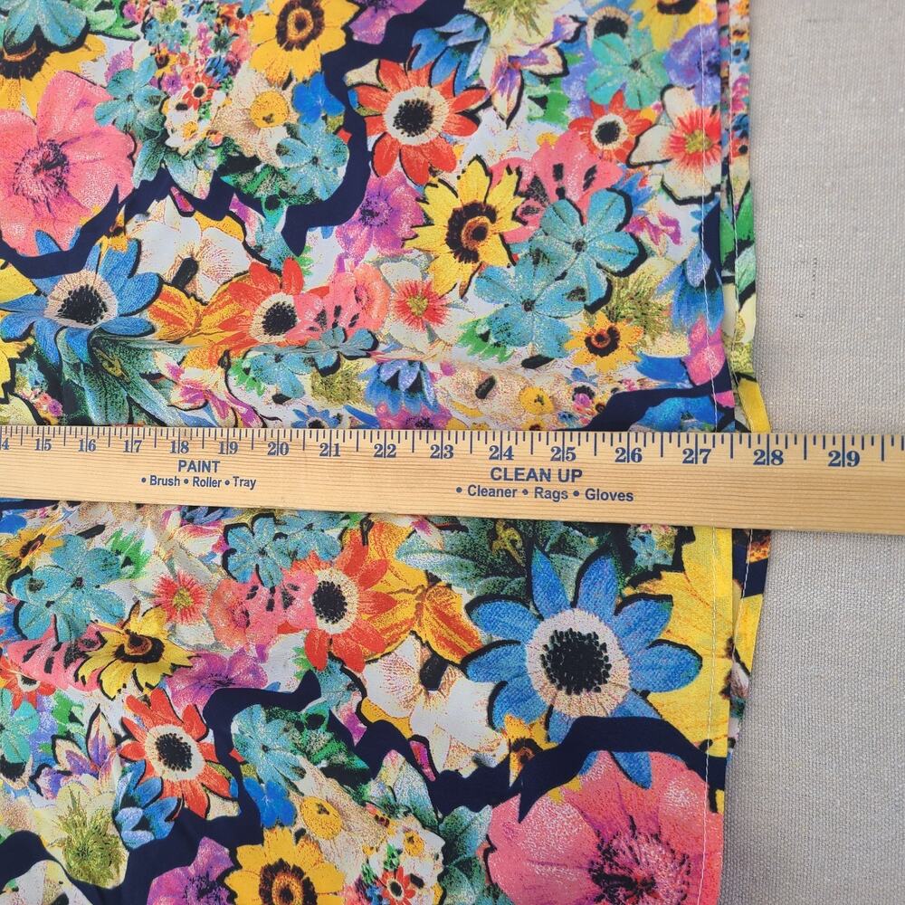 Callie Mac Floral Off Shoulder Lined Mini Dress Colorful Bright Boho Size S - Picture 7 of 7